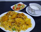 A picture of step 12 of Chicken Degi biryani.