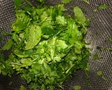 A picture of step 2 of Raw mango coriander chutney.