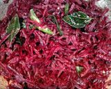 A picture of step 3 of Beetroot Fry.