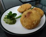 A picture of step 12 of Matar Kachori.