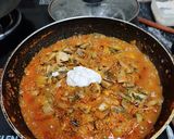 A picture of step 6 of Mushroom Do Piyaza.