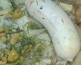Une image de l'étape 4 de Boudin blanc / fenouil et olives vertes dénoyautées au four.