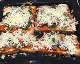 A picture of step 1 of Veg sandwich.
