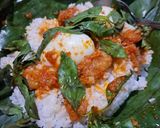 Foto langkah ke 6 dari resep Nasi Bakar Udang Jamur Ayam.