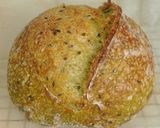 Foto langkah ke 17 dari resep Pandan Biji Wijen Hitam Sourdough Bread.
