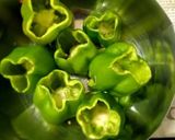 A picture of step 1 of Stuffed cheese capsicum.