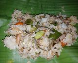 Foto langkah ke 4 dari resep Nasi Bakar Baby Squid & Anchovies.