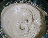 A picture of step 19 of Tahini Chocolate Cake with Coconut Chocolate Mousse frosting.
