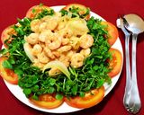 Hình bước làm 3 của món Salad Xoong Trộn Với Tôm