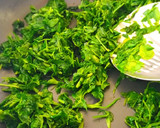 A picture of step 2 of Methi paneer (no onion garlic).