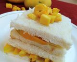 A picture of step 1 of Mango sandwich.