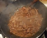 A picture of step 4 of Mongolian beef.
