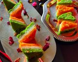 A picture of step 6 of Tricolor burfi.