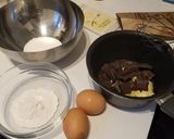 Une image de l'étape 1 de Cœur coulant au chocolat sans gluten et sans lait.