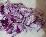 A picture of step 1 of Bhugal chawal.