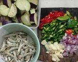 Foto langkah ke 1 dari resep Tumis Terong Teri Cabe Ijo.