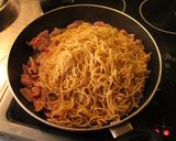 Foto del paso 12 de la receta Tallarines con panceta y ajíes Pardón