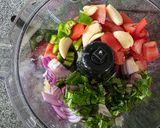 A picture of step 3 of Fresh Tomato Salsa 🍅 & Deep Fried Tortilla Chips.