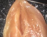 A picture of step 2 of Chicken breast wrapped in filo pastry.