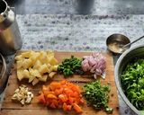 A picture of step 1 of Spinach potatoes bhaji (palak batata bhaji).