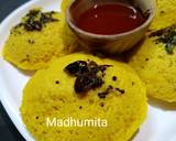 Besan (Chickpea flour) Idli Dhokla recipe step 6 photo