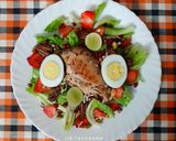 A picture of step 3 of Poached Chicken and Egg Salad (A Healthy Salad option).