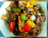 รูปขั้นตอนการทำที่ 4 ของ เนื้อผัดพริกไทยดำ