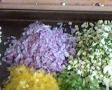 A picture of step 1 of Aubergine and ratatouille rolls.