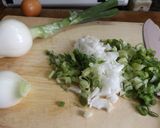 Foto del paso 1 de la receta: Cestillos con relleno de espinacas, cebolletas y queso Provolone