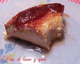 Foto del paso 4 de la receta Flan de huevo y queso, con fresas confitadas