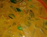 A picture of step 9 of Vendakka Theeyal (Okra/Ladies finger in roasted coconut).