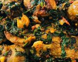 A picture of step 1 of Chicken and Spinach.