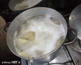 A picture of step 1 of Yam rolls.