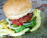 A picture of step 5 of Chicken patty burger #ramadankitayari.