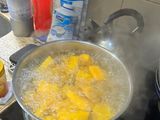 Pollo de mostaza y miel con arroz de calabaza