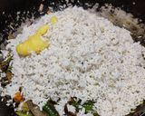 A picture of step 2 of Maharashtrian style masala bhaat.