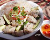 Hình bước làm 4 của món Cá THÁC LÁC hấp bí ngòi