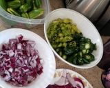 A picture of step 1 of Spicy Crab Salad.