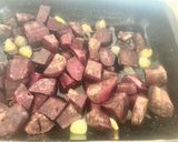 Lila édesburgonya krémleves recept fázis 1 fotója