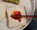 A picture of step 2 of Vegetable cheese sandwich for kids.