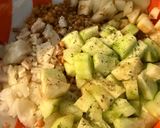 Foto del paso 2 de la receta: Ensalada de lentejas con melocotón y jamón serrano