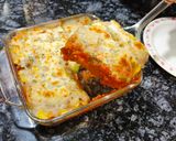 A picture of step 8 of Baked Veg. Bread Lasagna.