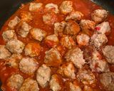 A picture of step 2 of Chicken Meatballs with Tomato Sauce.