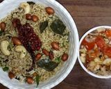 A picture of step 9 of The 4-Leaves South Indian Rice with salad.