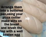 A picture of step 6 of Stuffed Bread Logs.