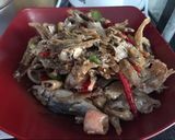 Foto langkah ke 3 dari resep Teri cumi asin oseng pedas.