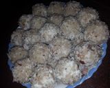 A picture of step 6 of Milkmaid Coconut Ladoos..