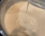 Hình bước làm 1 của món Bánh flan không trứng không hấp không sợ mặt rỗ
