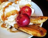A picture of step 6 of Bananas foster.