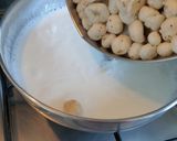 A picture of step 1 of Coconut ladoo.